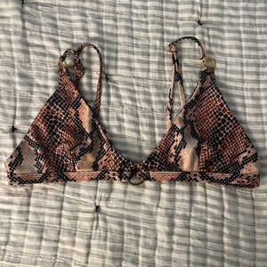 Blackbough snake print Riri bikini top